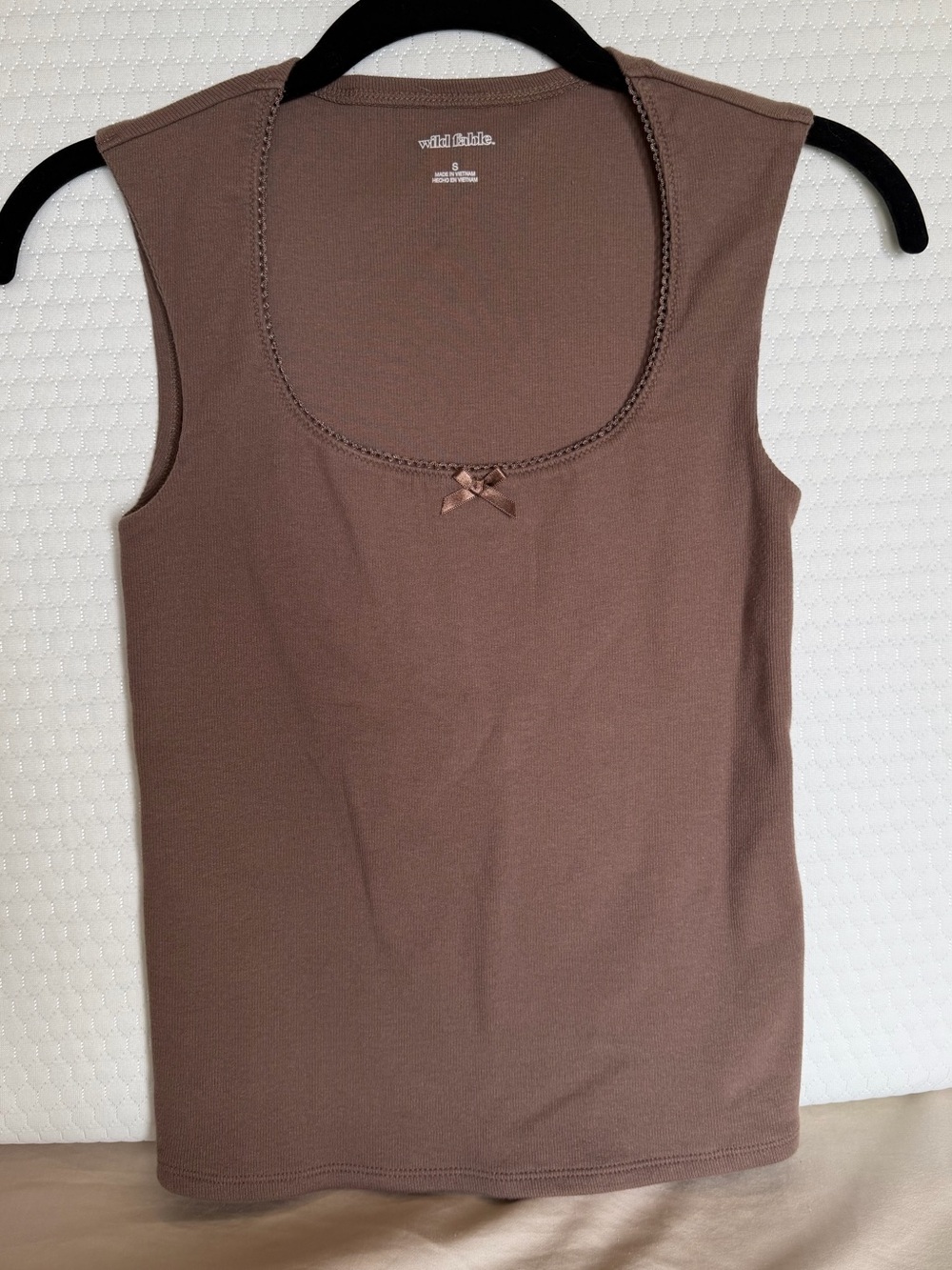 Wild Fable Women's Brown Tank Top with Scoop Neck